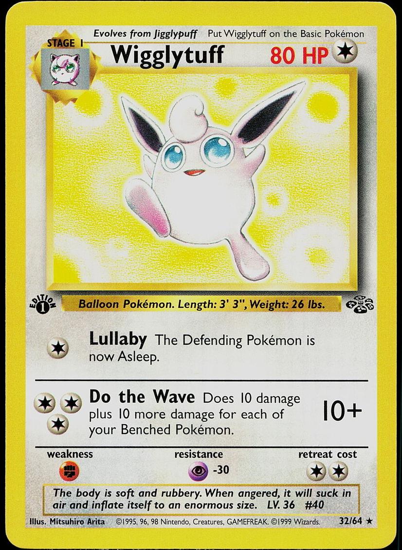 1999 Pokemon Jungle 1st Edition Wigglytuff #32 PSA 9