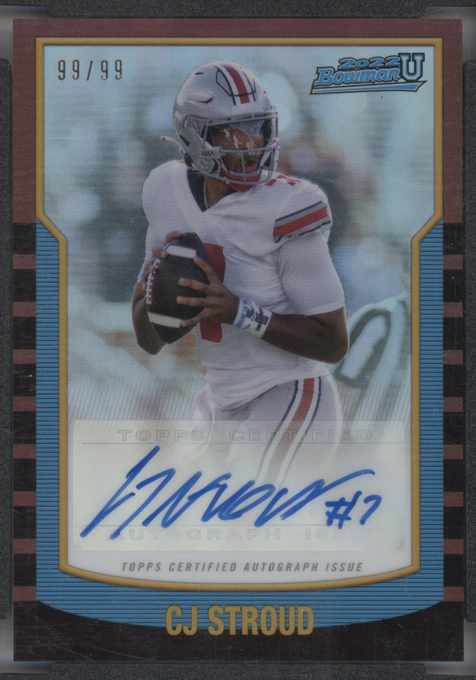 2022 Bowman University Football C.J. Stroud #2KBA-CS PSA 10