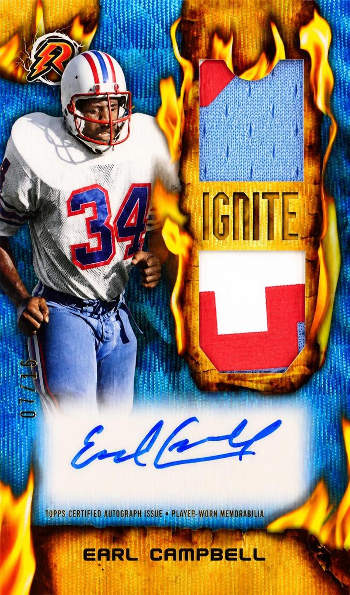 2023 Topps Composite Football Blue Surge Patch Earl Campbell #RIRPA-EC