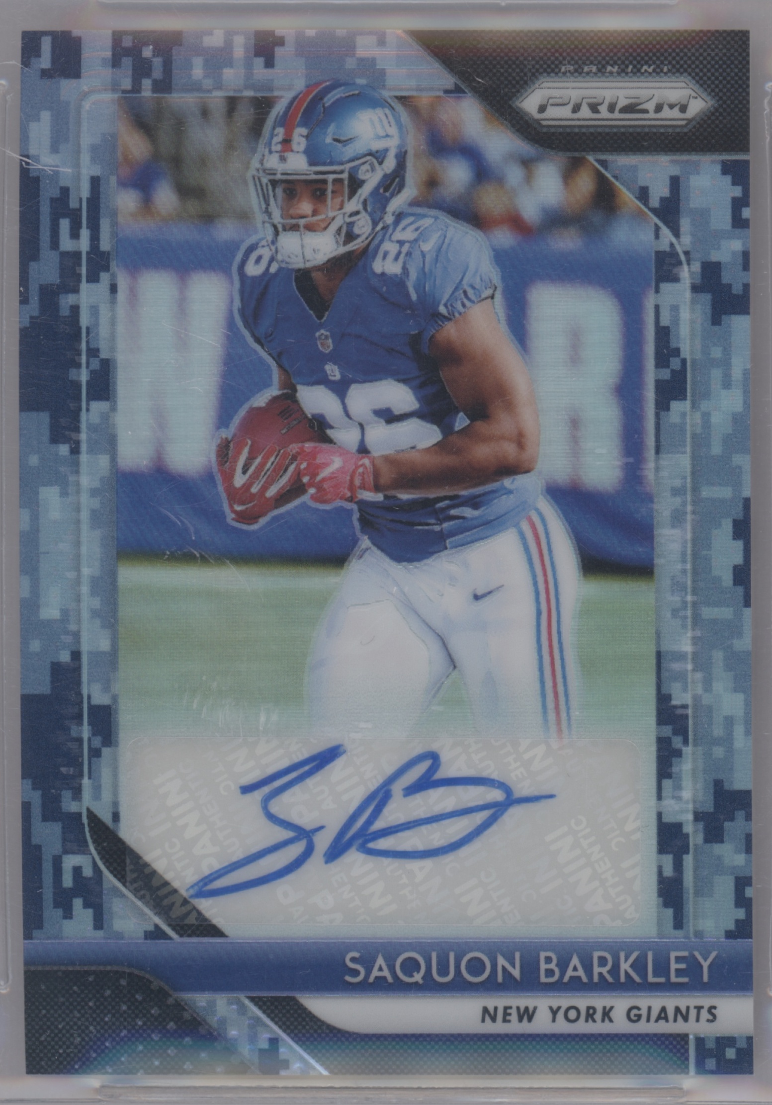 2018 Panini Prizm Football Camo Saquon Barkley #RA-SB PSA 10