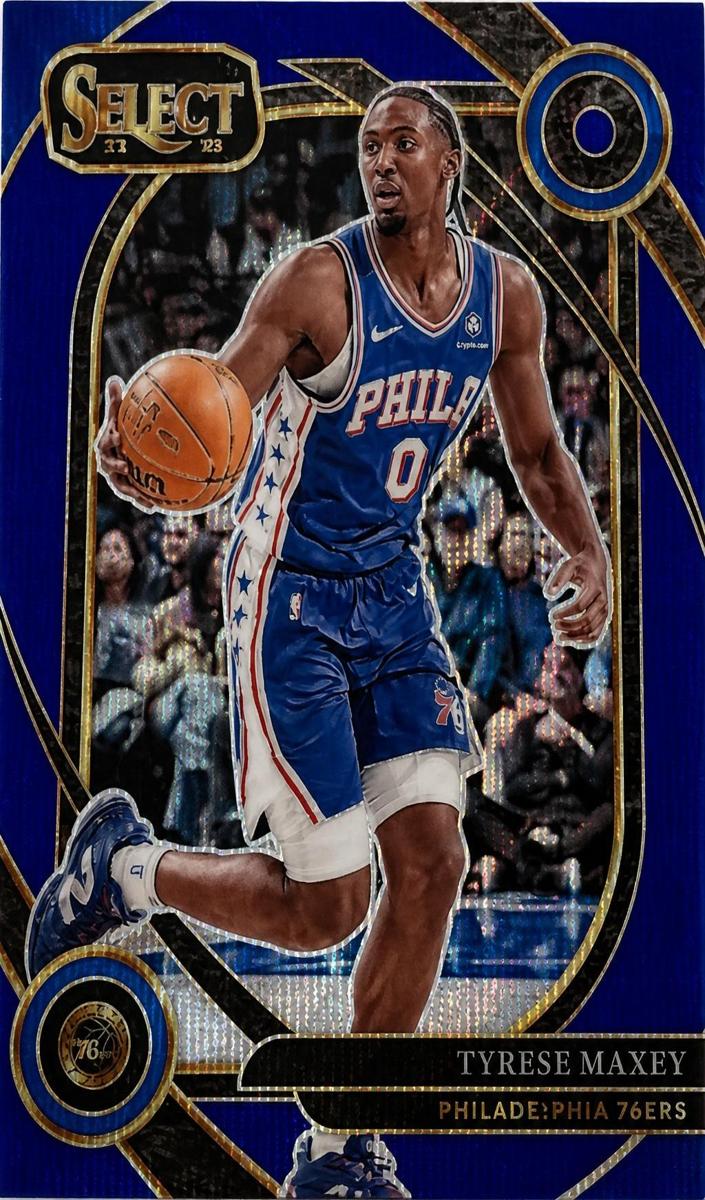2024 Panini Select Basketball Blue Wave Tyrese Maxey #243