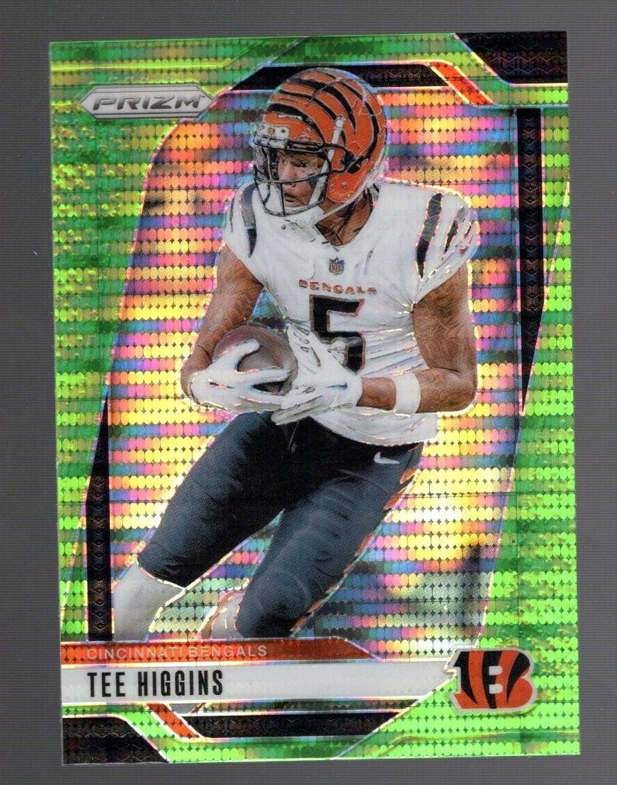 2024 Panini Prizm Football Neon Green Pulsar Tee Higgins #58 PSA 9
