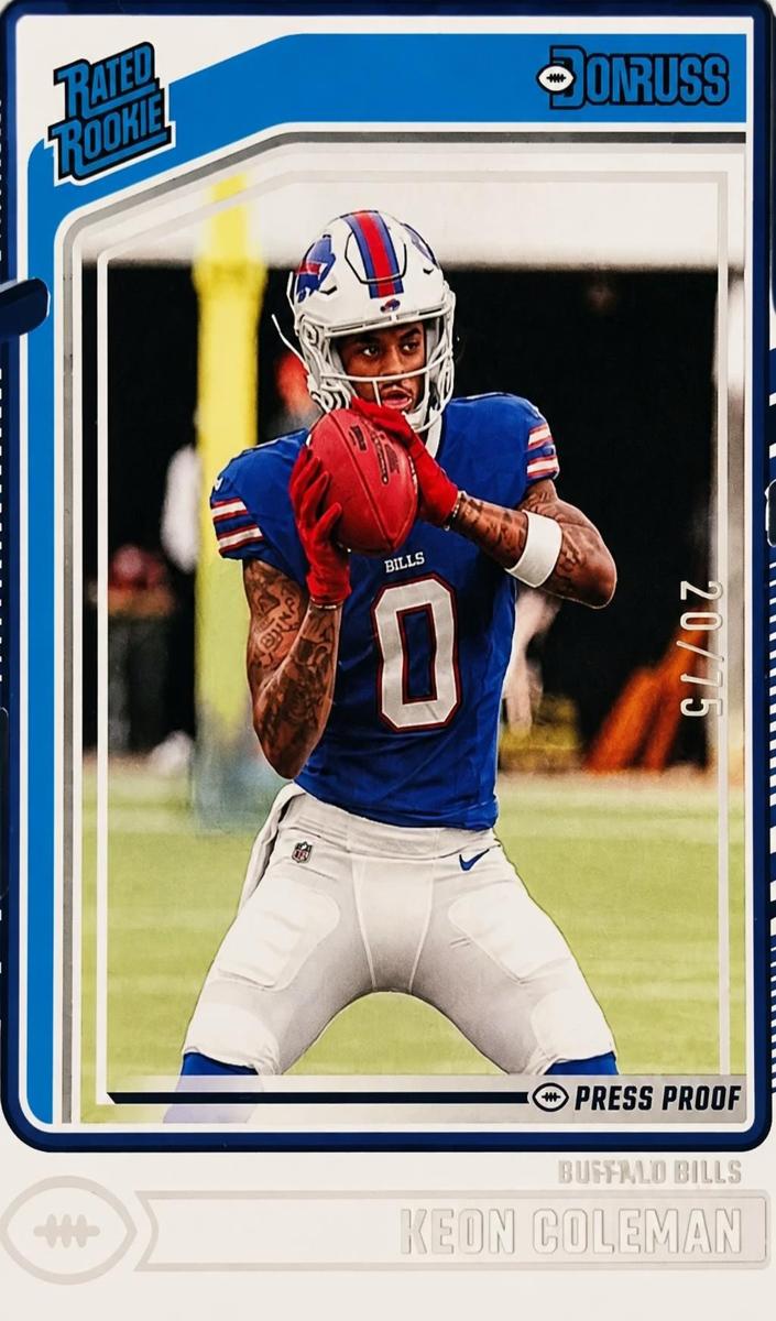 2024 Panini Donruss Football Press Proof Silver Die-Cut Keon Coleman #358