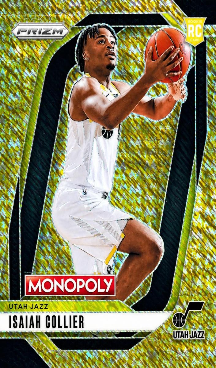 2024 Panini Prizm Monopoly Basketball Gold Millionaire Shimmer Isaiah Collier #36