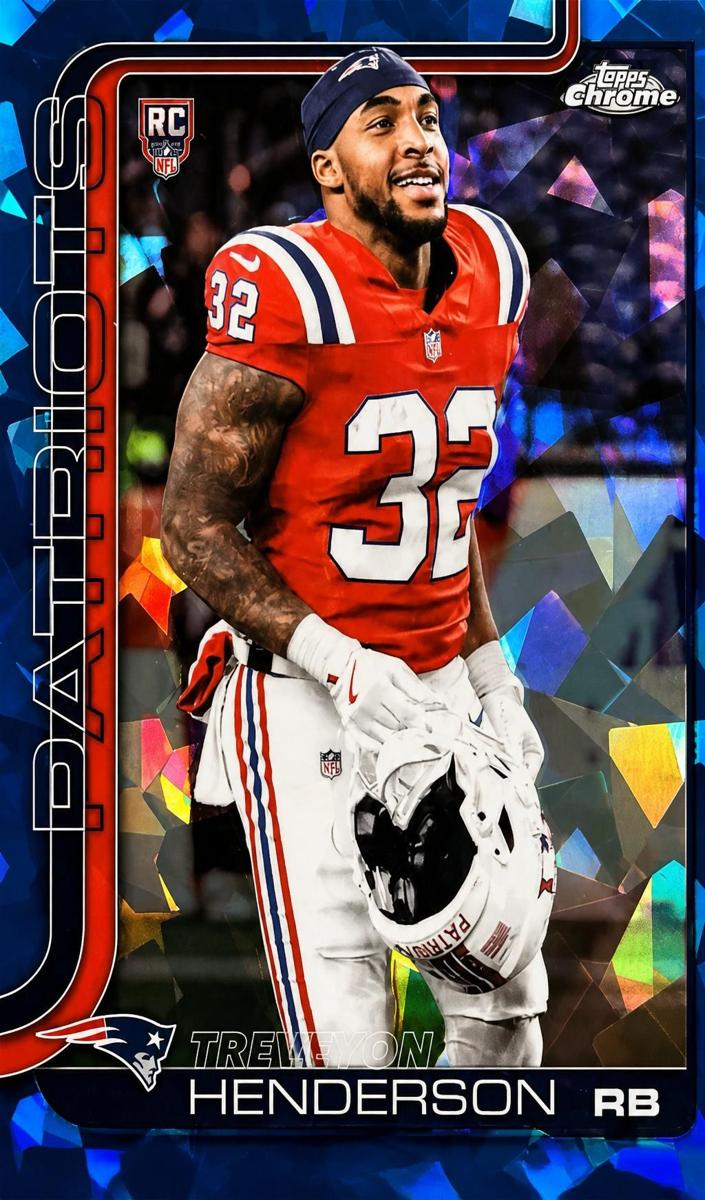 2025 Topps Chrome Sapphire Football TreVeyon Henderson #328