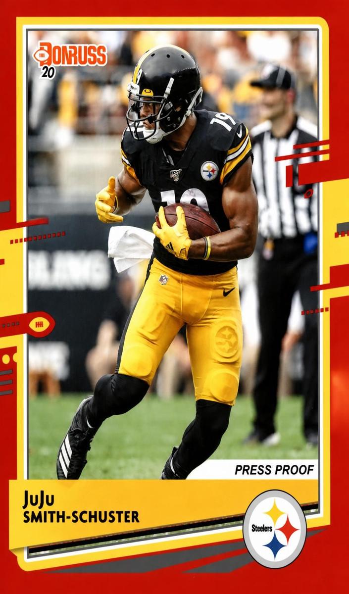 2020 Panini Donruss Football Press Proof Red JuJu Smith-Schuster #214