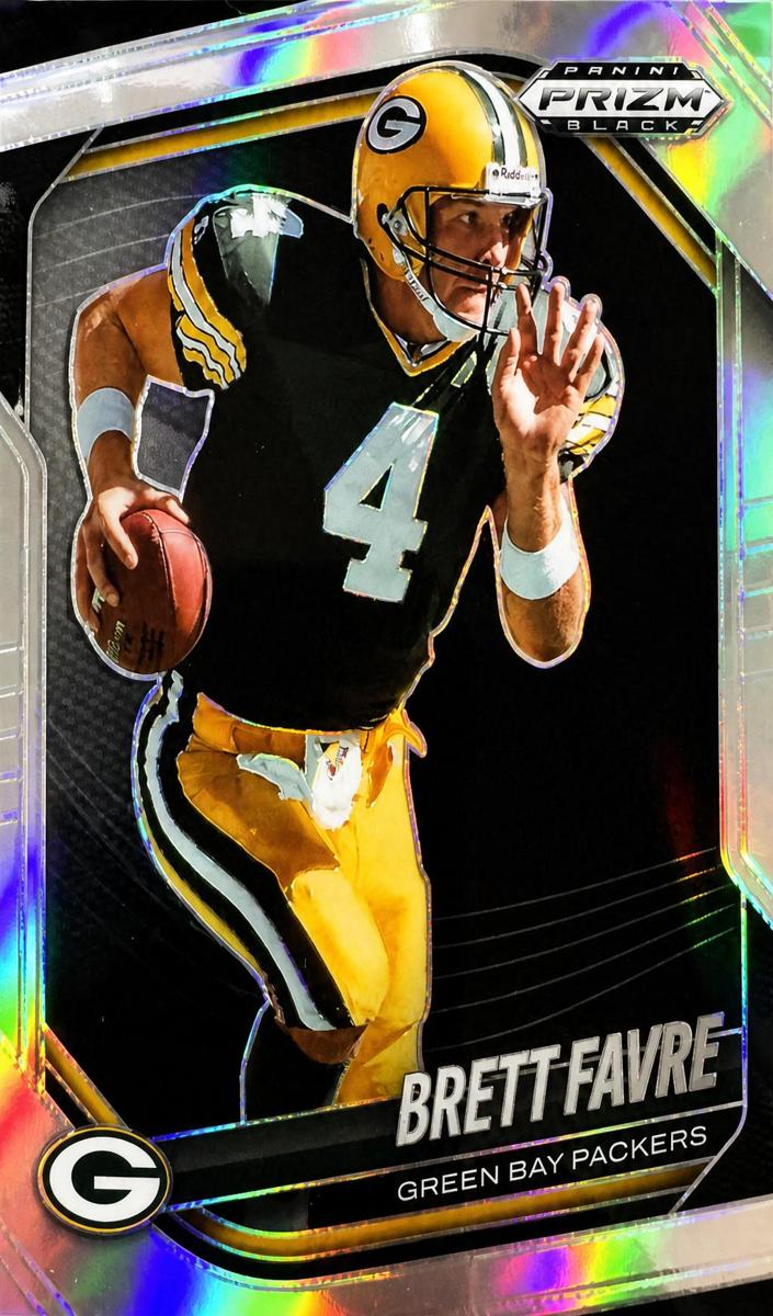 2025 Panini Prizm Black Football Silver Brett Favre #58