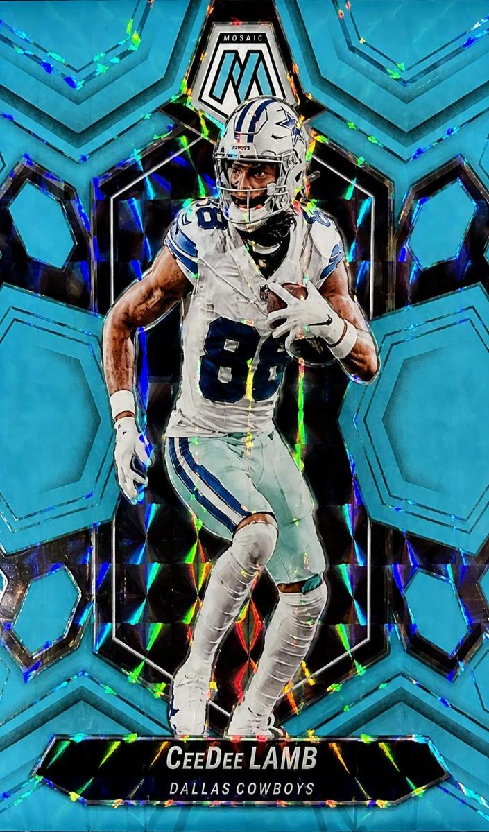 2024 Panini Mosaic Football Blue Fluorescent CeeDee Lamb #59