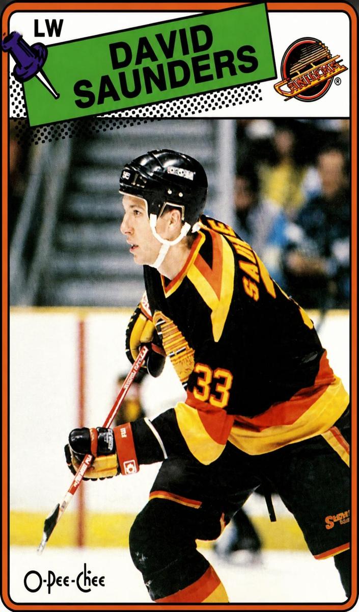 1988 O-Pee-Chee Hockey David Saunders #248 PSA 9