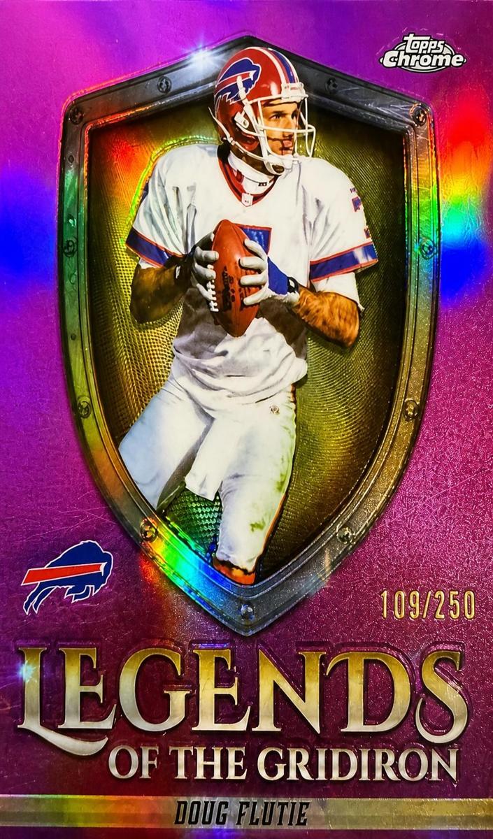 2025 Topps Chrome Football Pink Refractor Doug Flutie #LOG-3