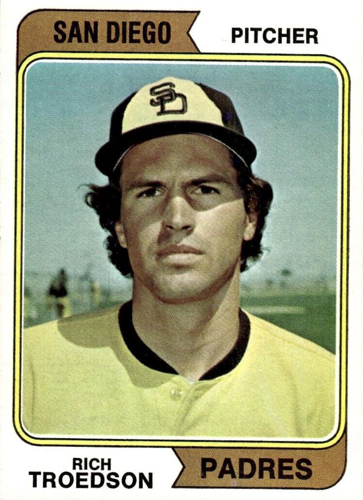 1974 Topps Baseball San Diego Rich Troedson #77