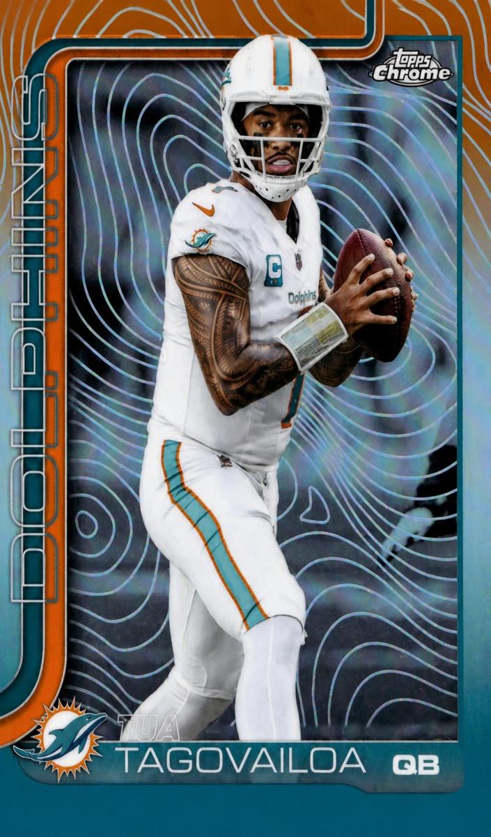 2025 Topps Chrome Football Tua Tagovailoa #187