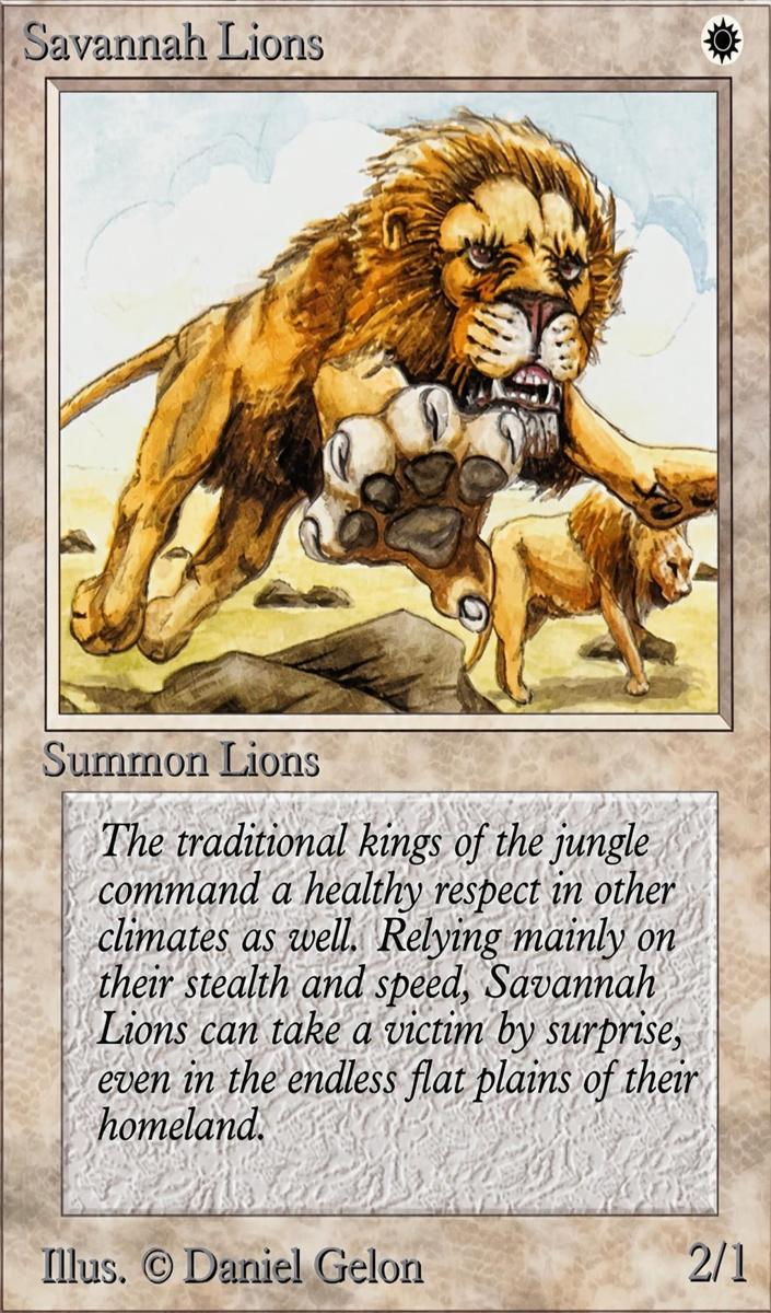 1993 Magic The Gathering Beta Savannah Lions #NNO