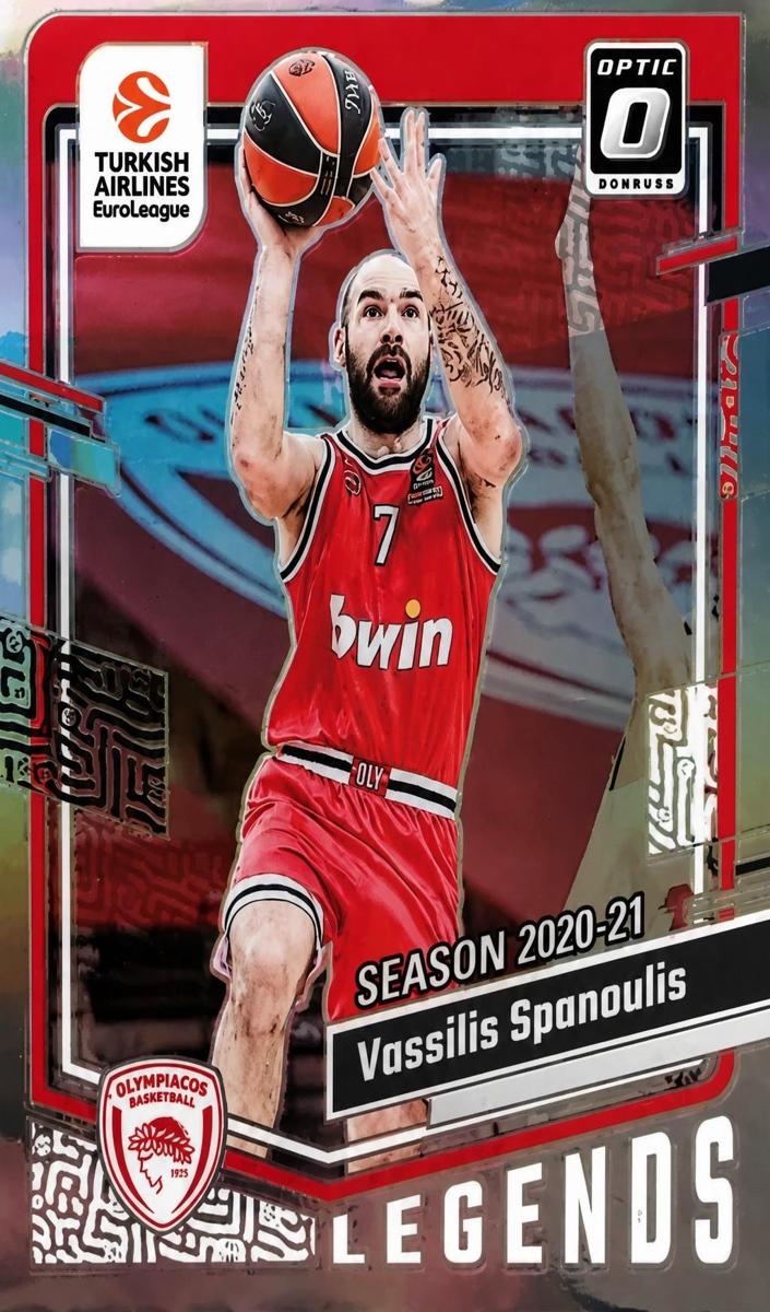 2023 Donruss Turkish Airlines EuroLeague Basketball Holo Vassilis Spanoulis #192