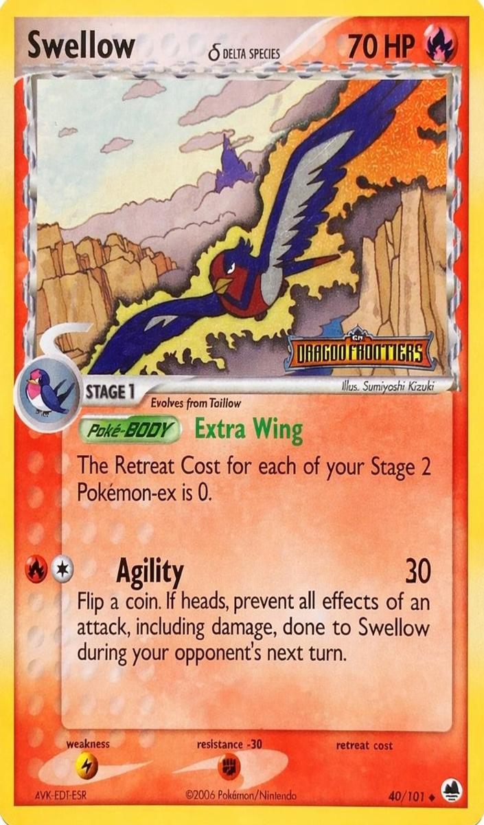 2006 Pokemon EX Dragon Frontiers Reverse Holo Taillow #66 CGC 8.5