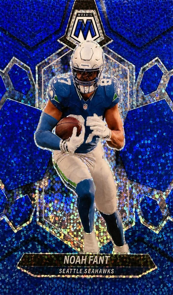 2024 Panini Mosaic Football Blue Sparkle Noah Fant #201