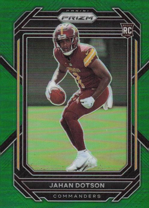 2022 Panini Prizm Football Green Jahan Dotson #312 PSA 10