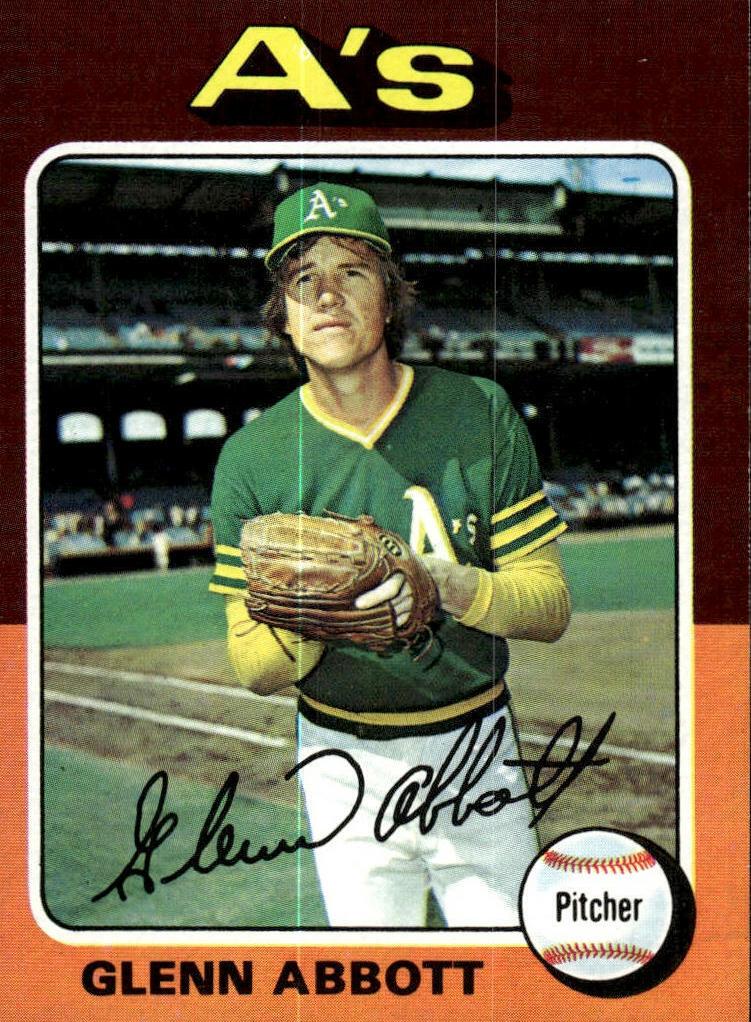 1975 Topps Baseball Glenn Abbott #591 PSA 8.5