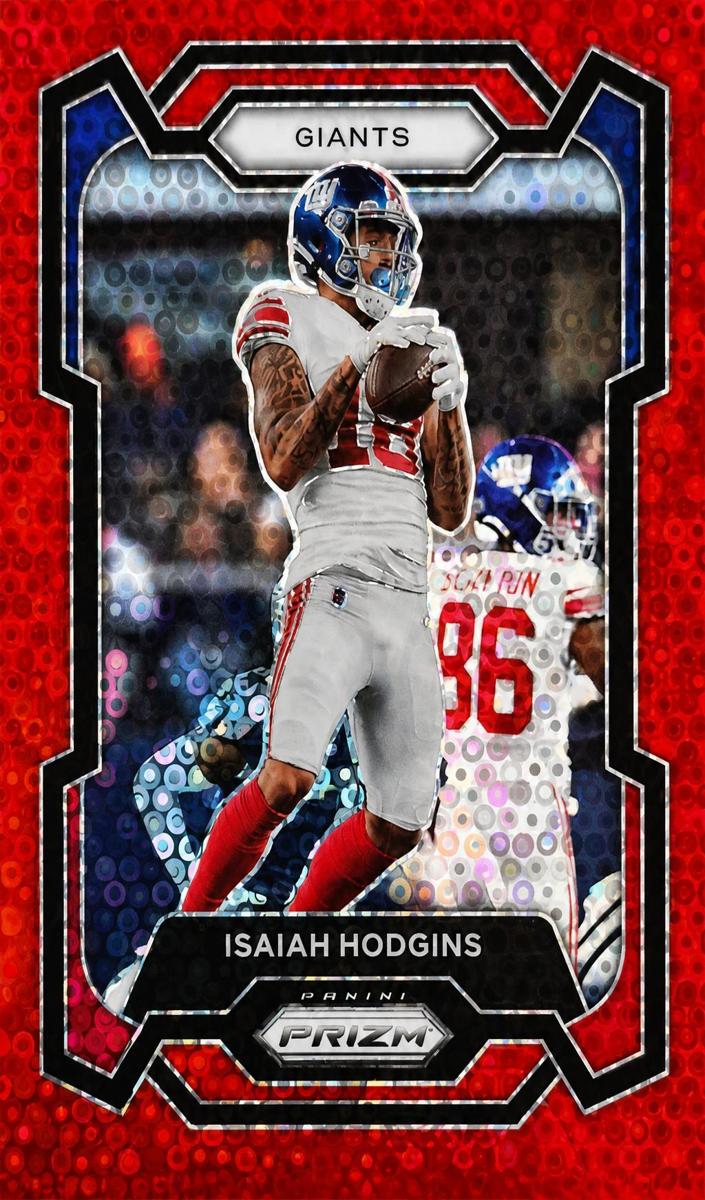 2023 Panini Prizm Football No Huddle Red Isaiah Hodgins #223