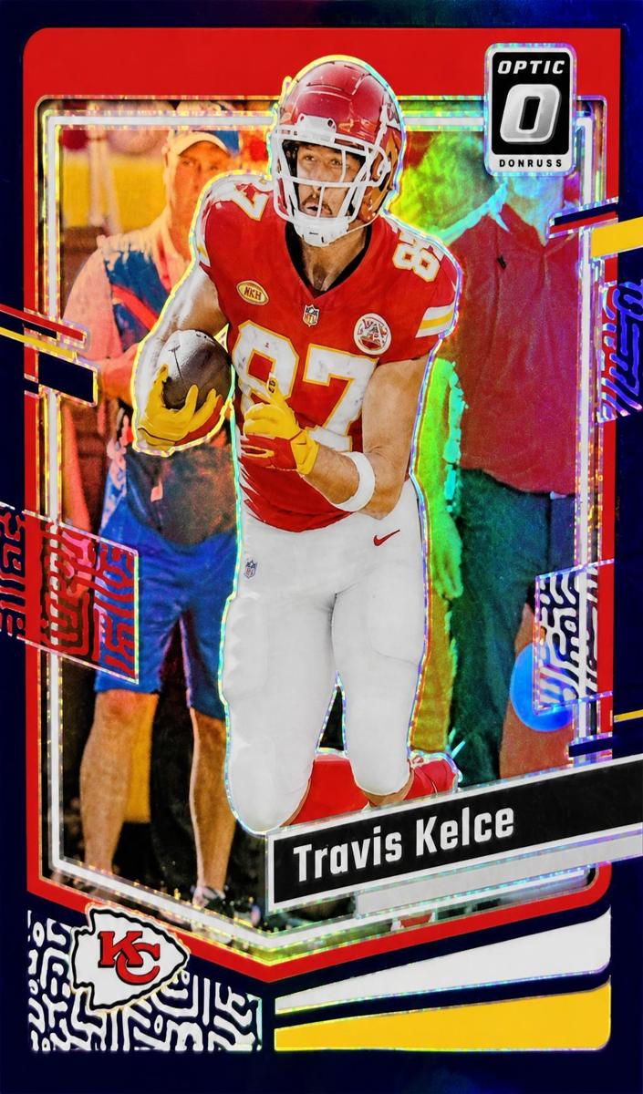 2023 Donruss Optic Football Purple Travis Kelce #94 PSA 9