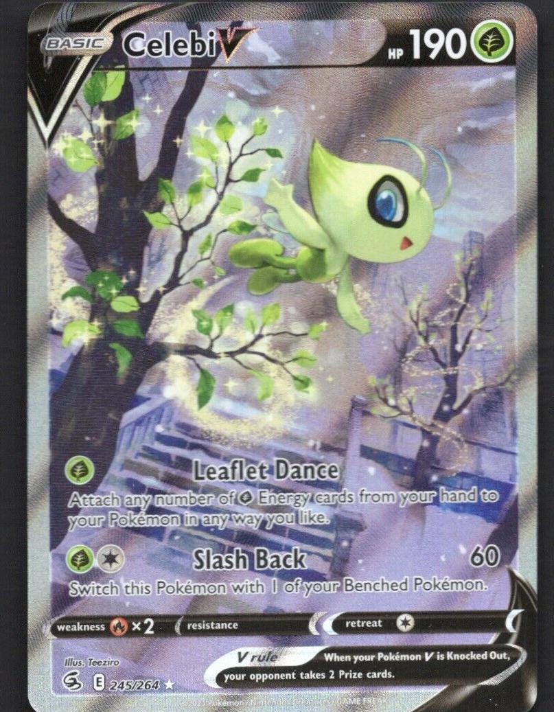 2021 Pokemon Fusion Strike Full Art Celebi #245