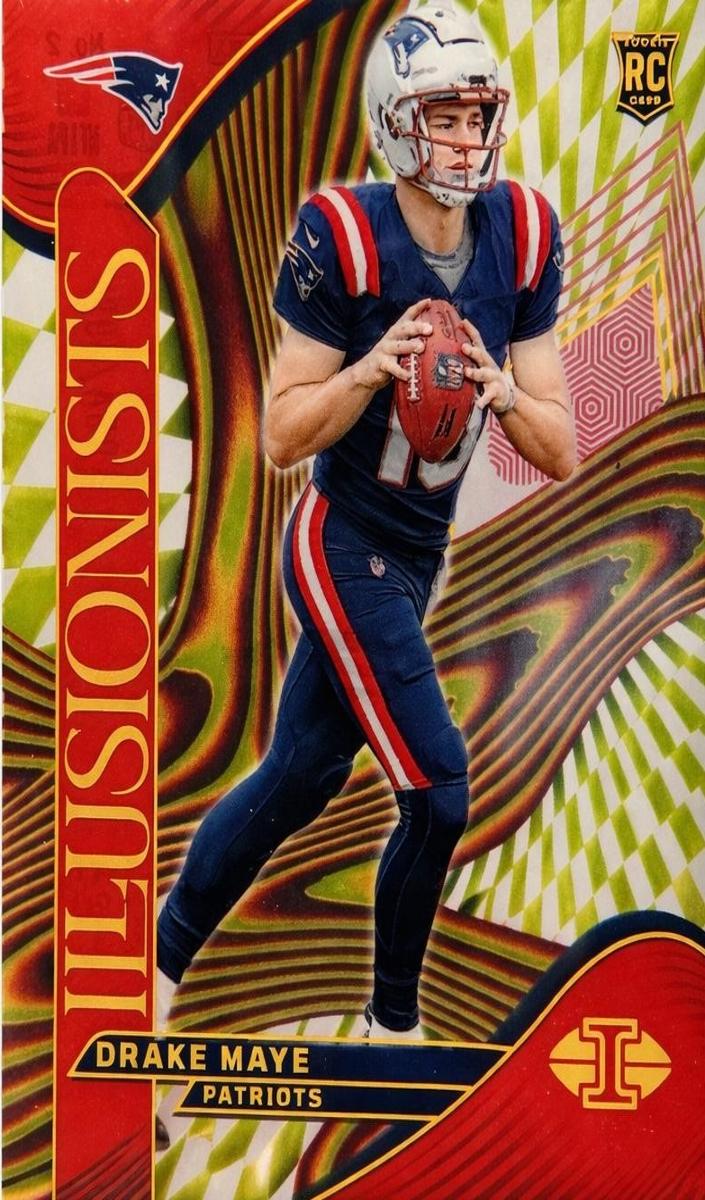 2024 Panini Illusions Football Red Drake Maye #2 PSA 8