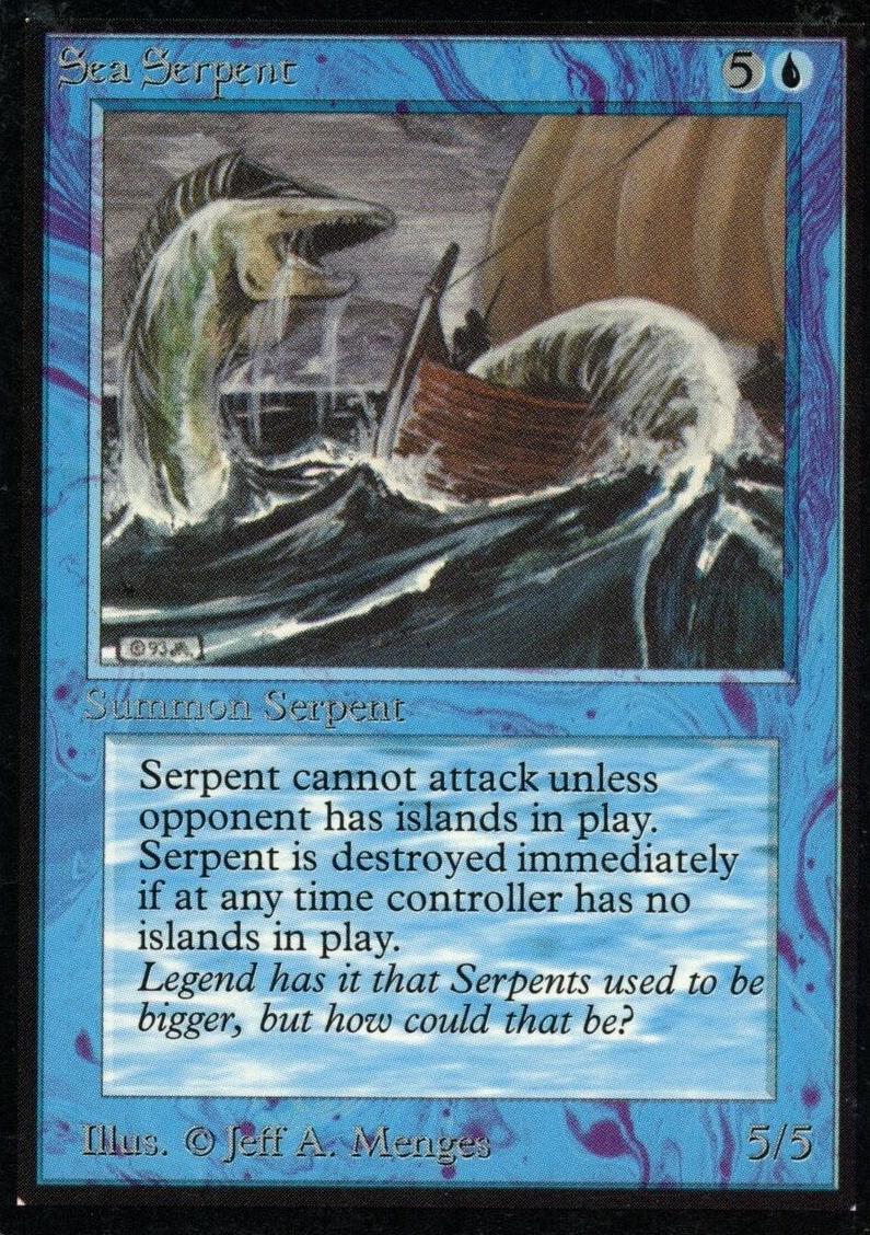 1993 Magic The Gathering Beta Sea Serpent #NNO CGC 8