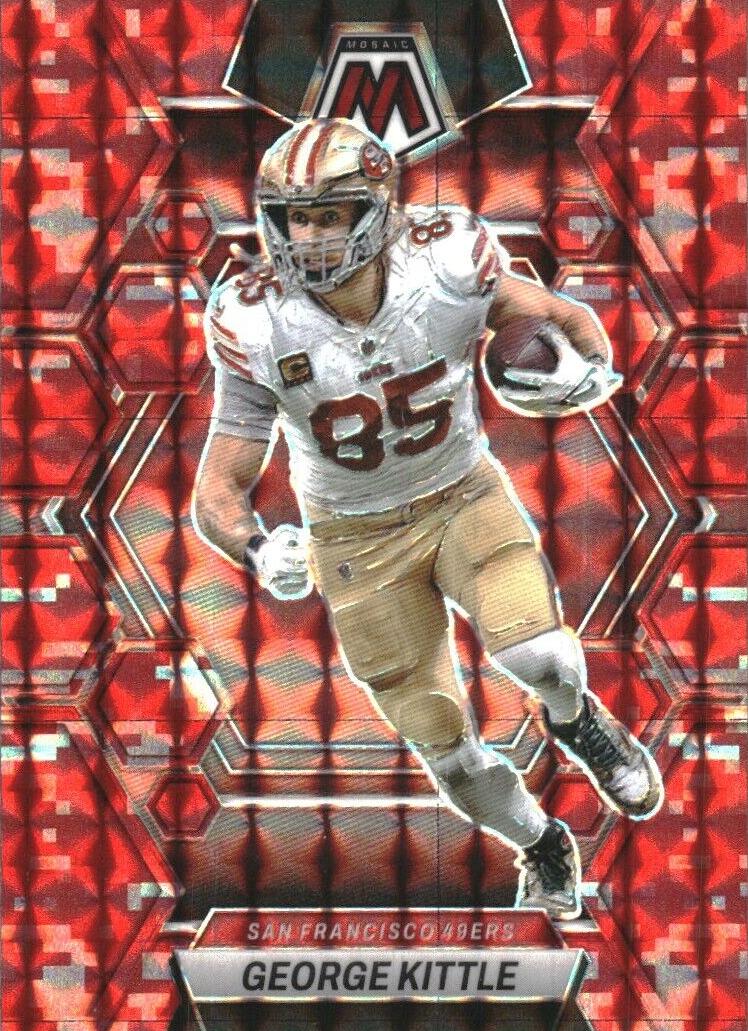 2023 Panini Mosaic Football Camo Red George Kittle #214