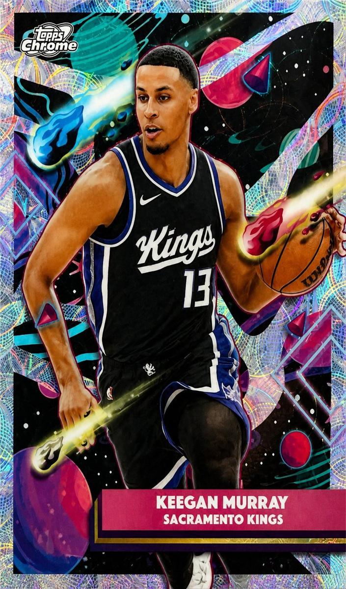 2025 Topps Cosmic Chrome Basketball Nucleus Refractor Keegan Murray #23