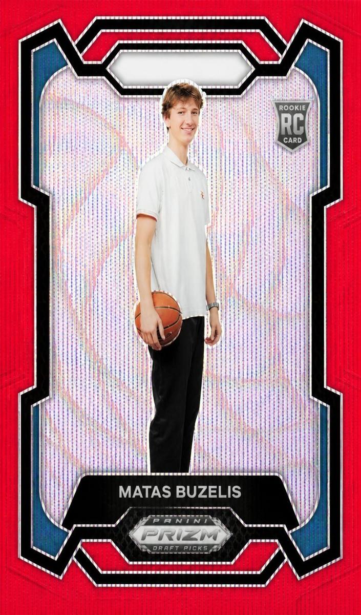 2024 Panini Prizm Draft Picks Basketball Red Wave Matas Buzelis #67 PSA 10