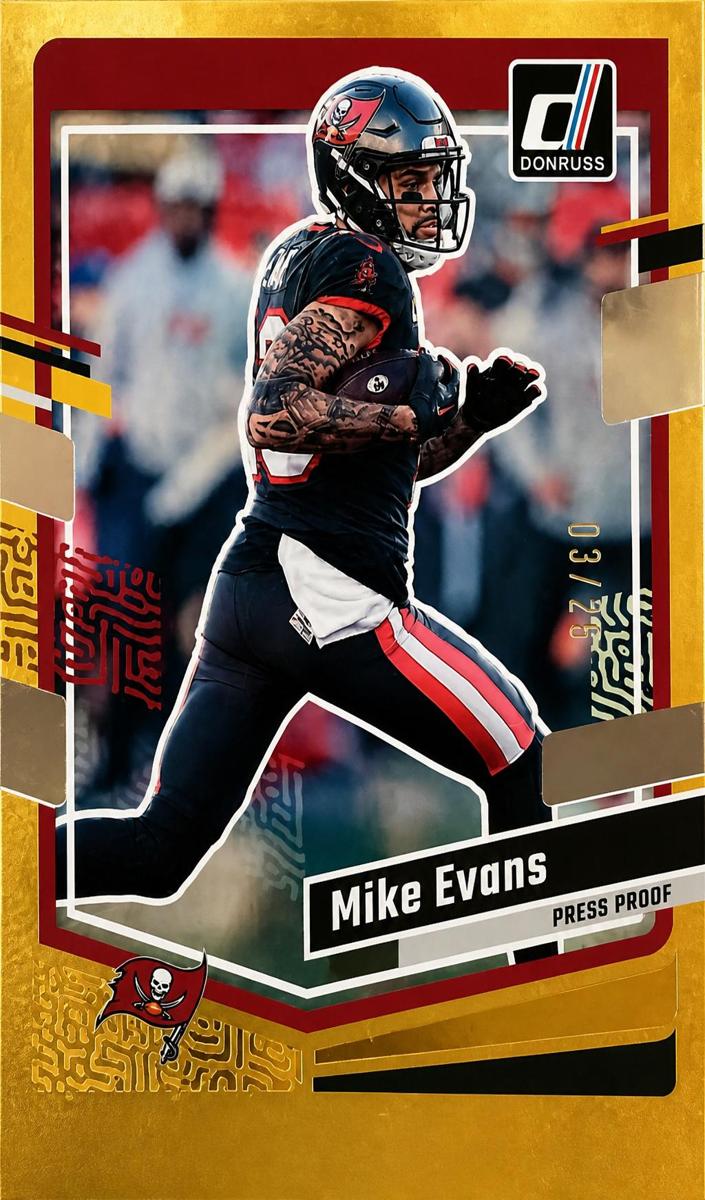 2023 Panini Donruss Football Press Proof Gold Die-Cut Mike Evans #279