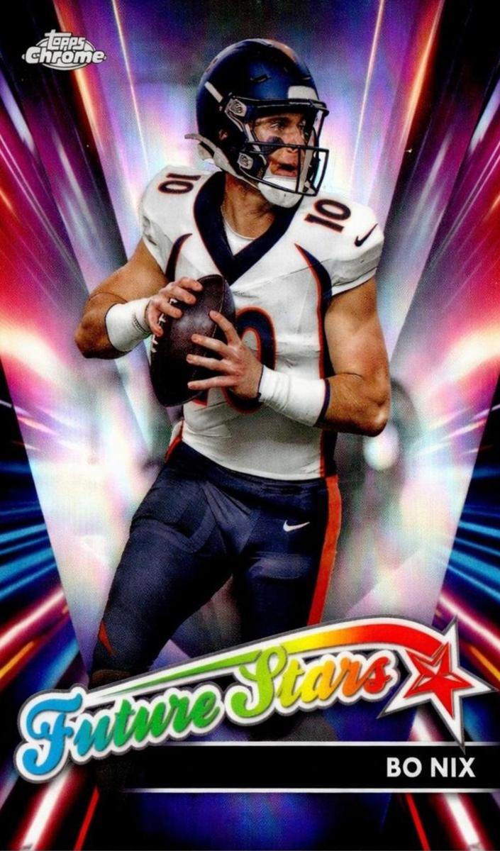 2024 Topps Chrome Football Refractor Bo Nix #FS-4 PSA 10