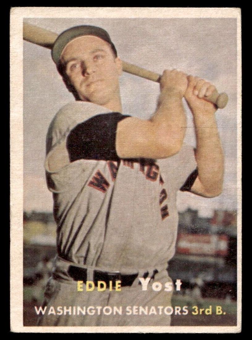 1957 Topps Baseball Eddie Yost #177 PSA 6.5