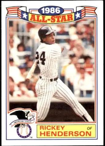 1987 Topps Baseball Rickey Henderson #18
