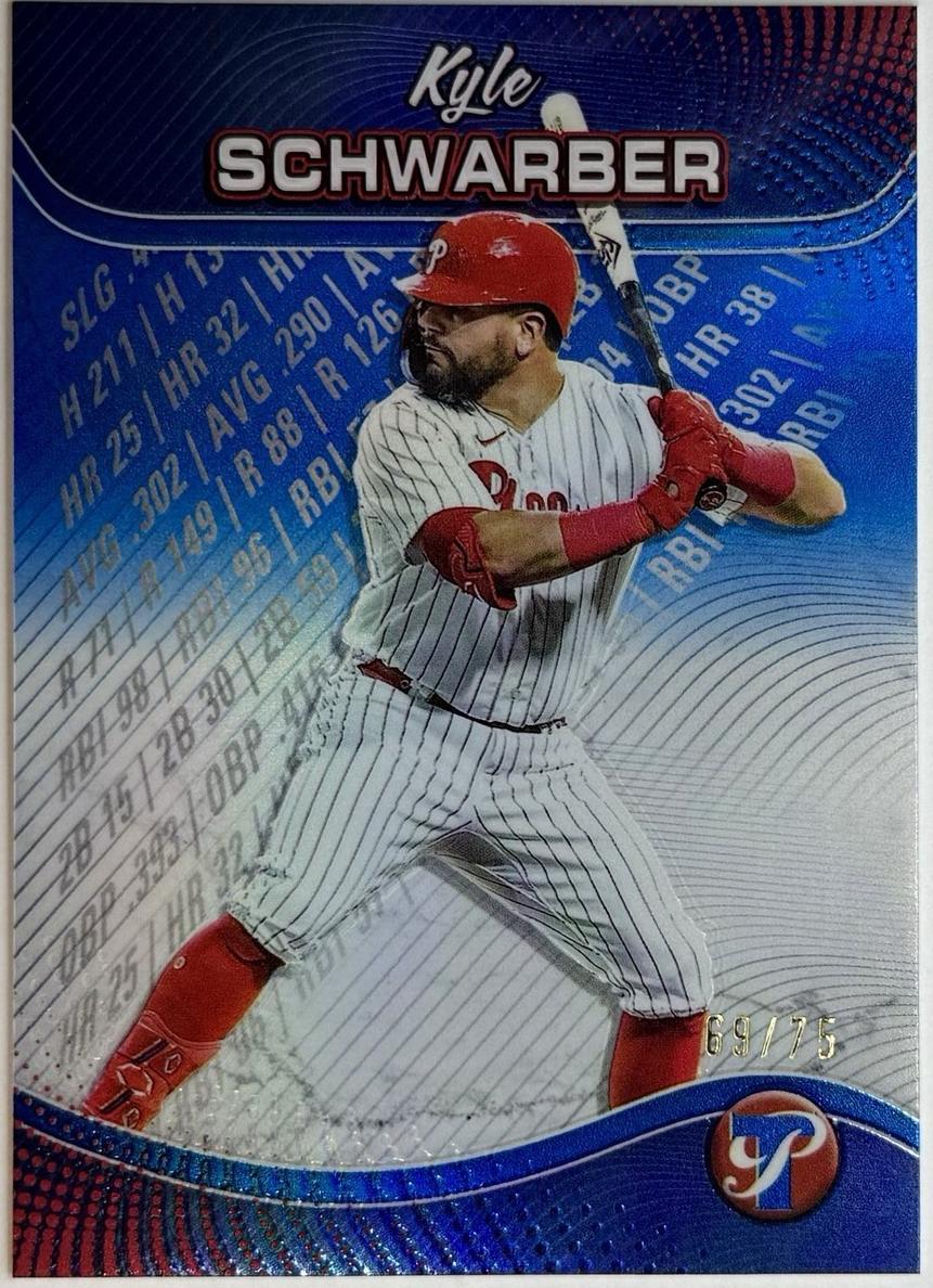 2024 Topps Pristine Baseball Blue Refractor Kyle Schwarber #PP-12