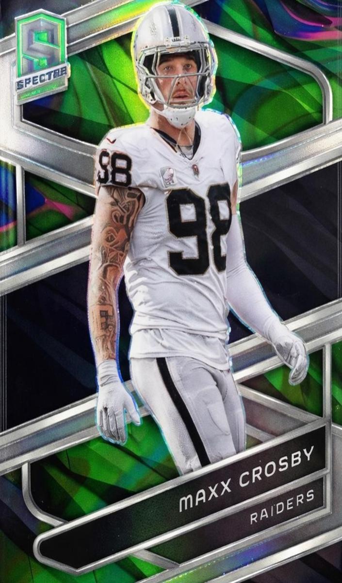 2024 Panini Spectra Football Neon Marble Maxx Crosby #59 PSA 9