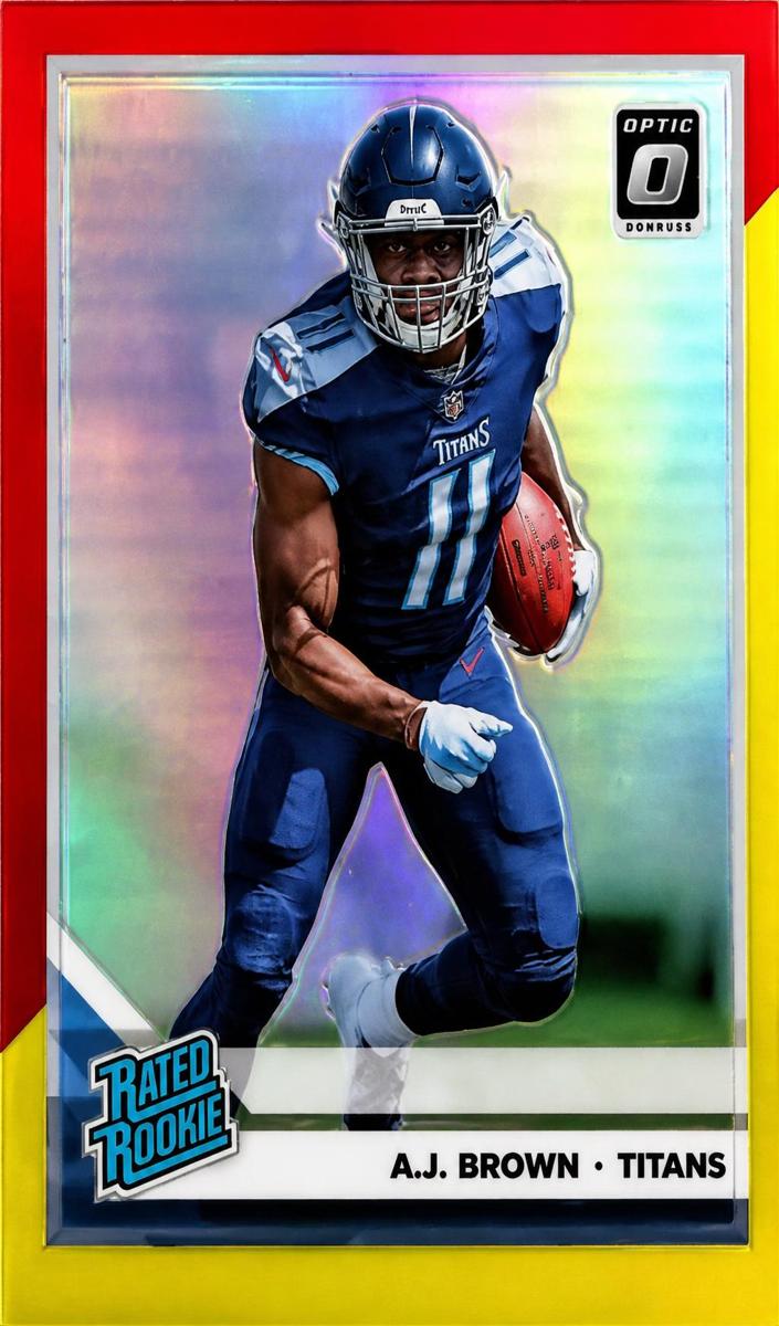 2019 Donruss Optic Football Red Yellow A.J. Brown #164 PSA 9