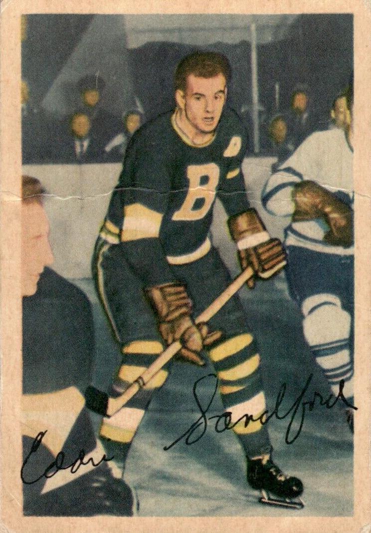 1953 Parkhurst Hockey Ed Sandford #90 PSA 6
