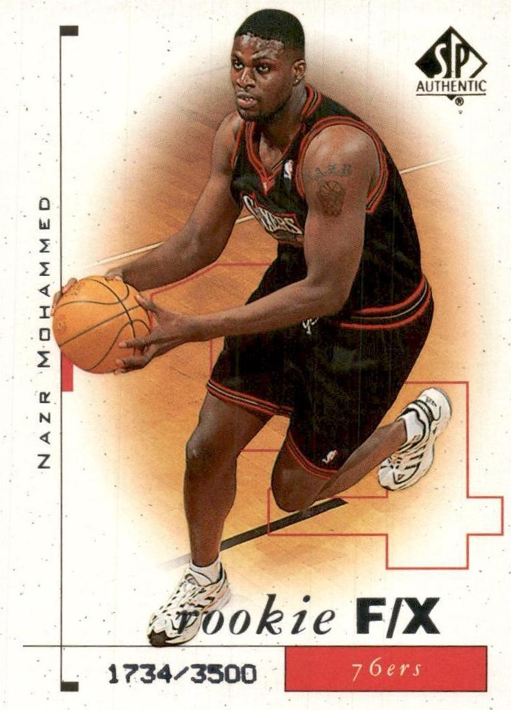 1998 SP Authentic Basketball Nazr Mohammed #117 PSA 8
