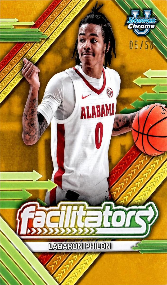 2024 Bowman Chrome University Basketball Gold Refractor Labaron Philon #F-5