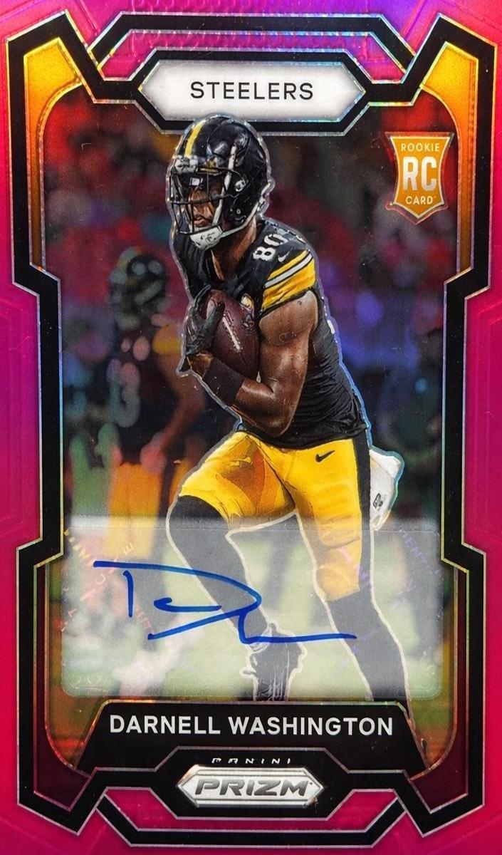 2023 Panini Prizm Football Pink Darnell Washington #384