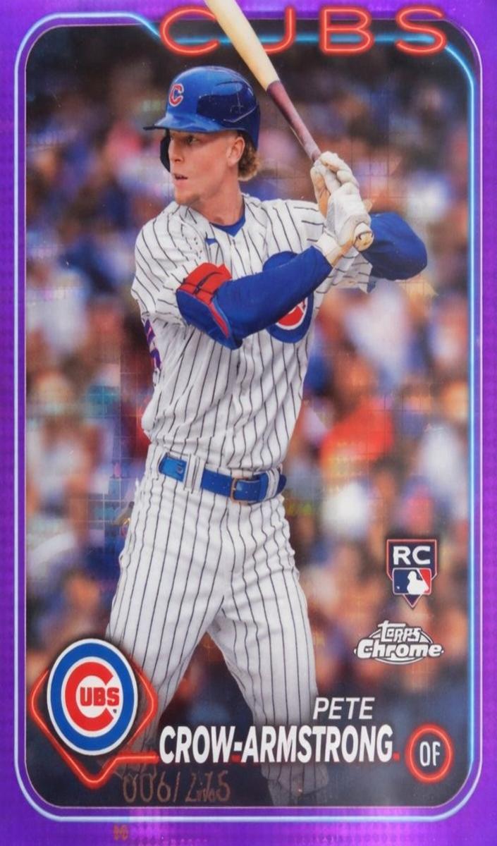 2024 Topps Chrome Baseball Purple Sonar Pete Crow-Armstrong #16 PSA 9