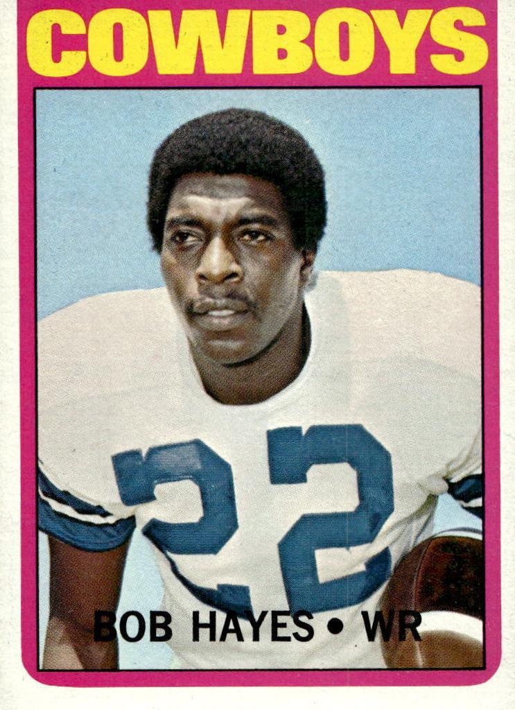 1972 Topps Football Bob Hayes #105 PSA 8