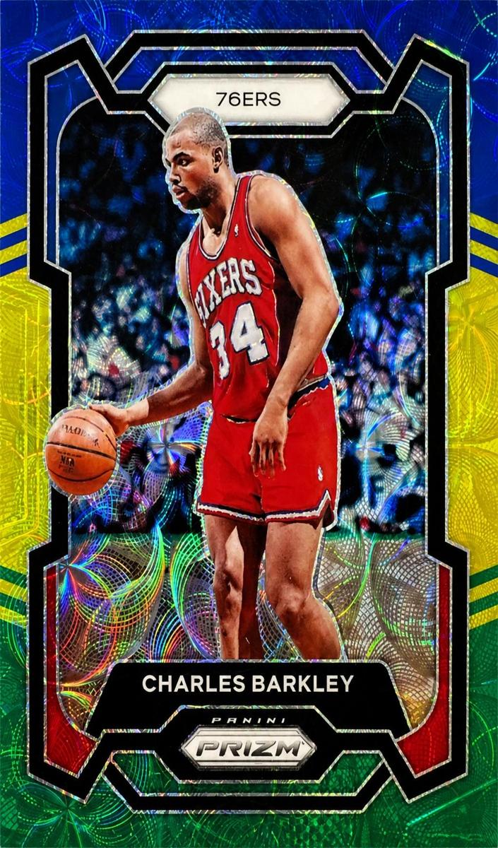 2023 Panini Prizm Basketball Choice Blue Yellow and Green Charles Barkley #180