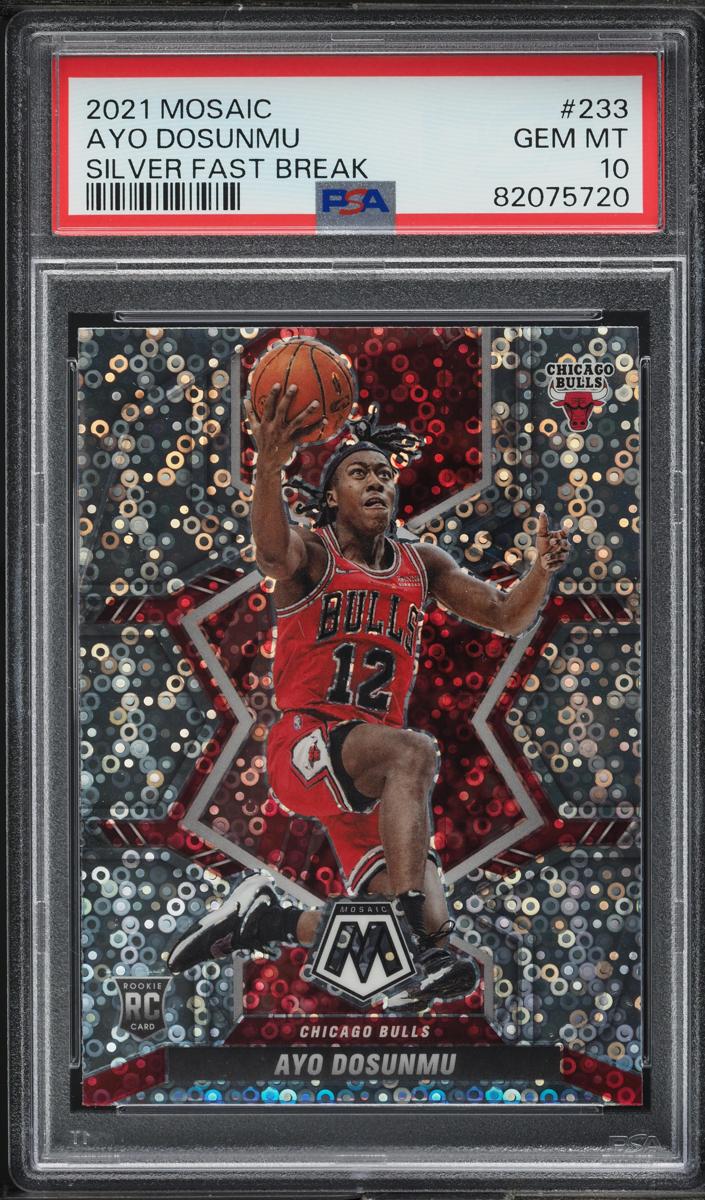 2021 Panini Mosaic Basketball Fast Break Silver Ayo Dosunmu #233 PSA 10