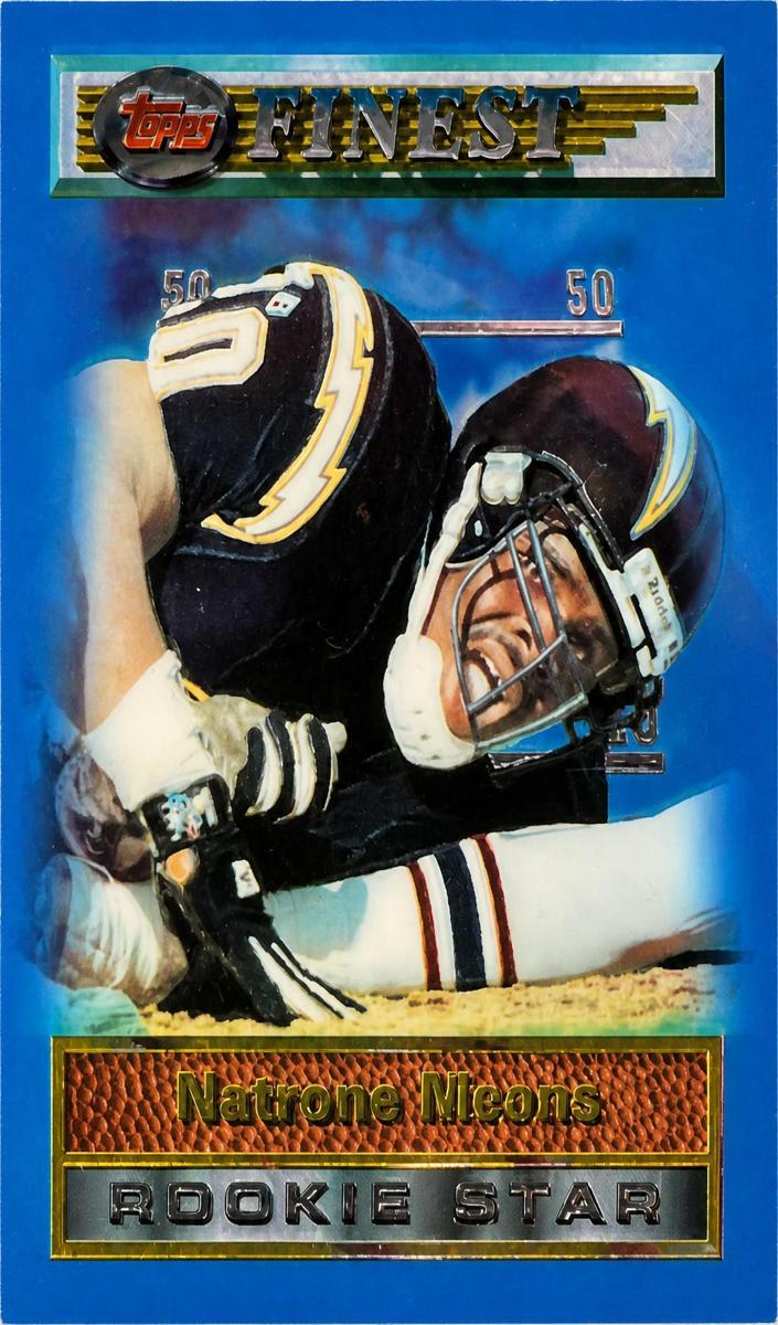 1994 Topps Finest Football Natrone Means #188 PSA 9