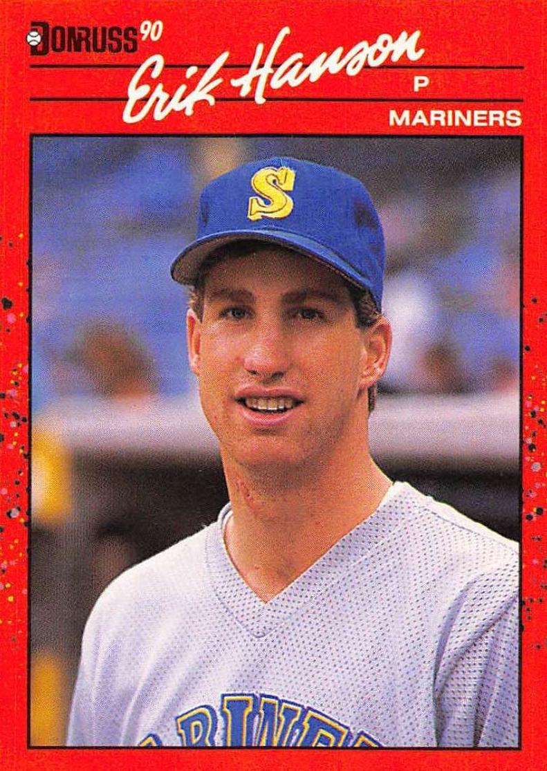 1990 Donruss Baseball Erik Hanson #345