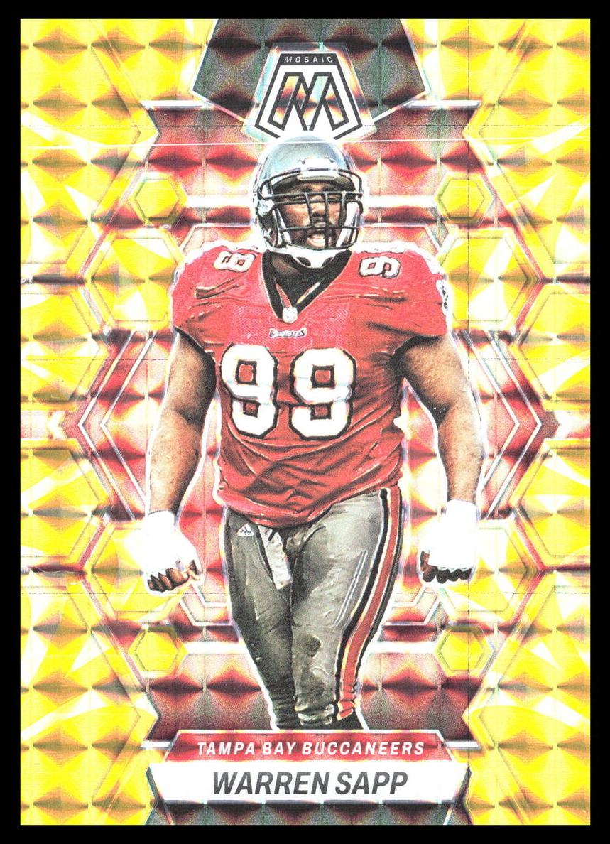 2023 Panini Mosaic Football Reactive Yellow Warren Sapp #232 PSA 10