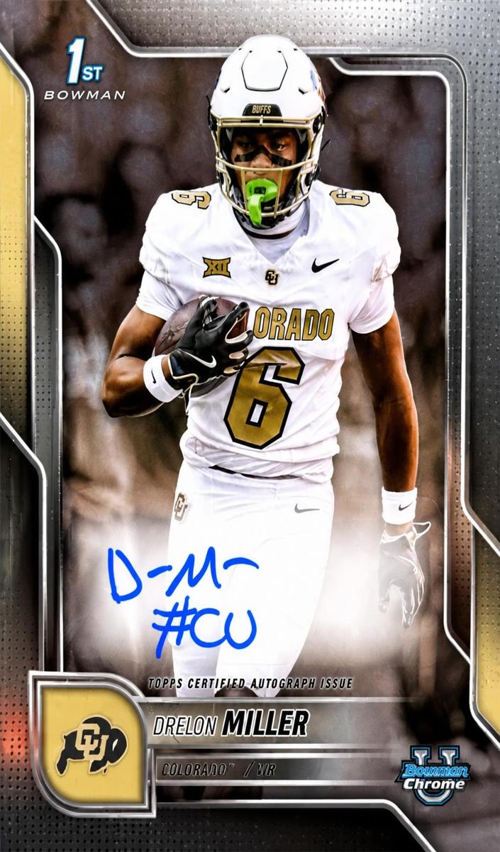 2025 Bowman Chrome University Football Drelon Miller #BCA-DMI