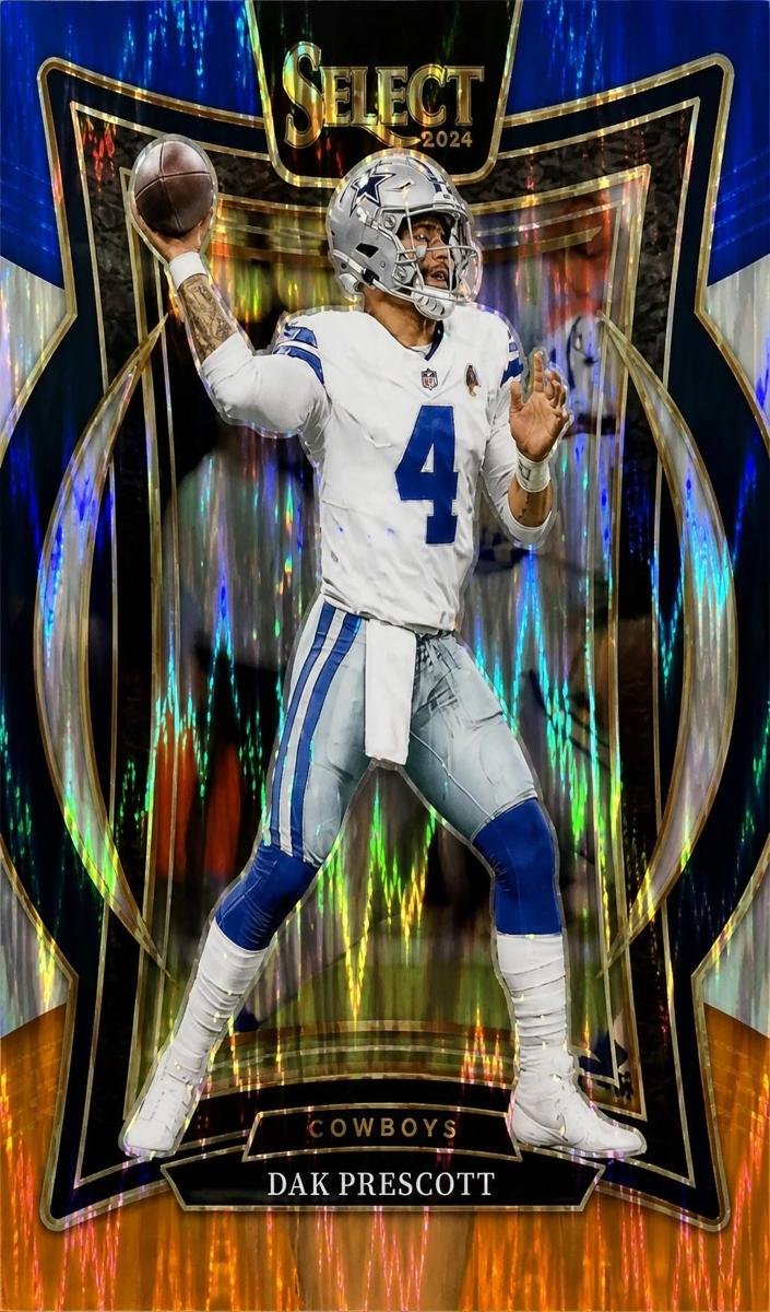 2024 Panini Select Football Blue and Orange Shock Dak Prescott #38
